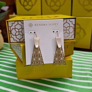 Kendra Scott Gold Keerti Filigree Drop Earrings